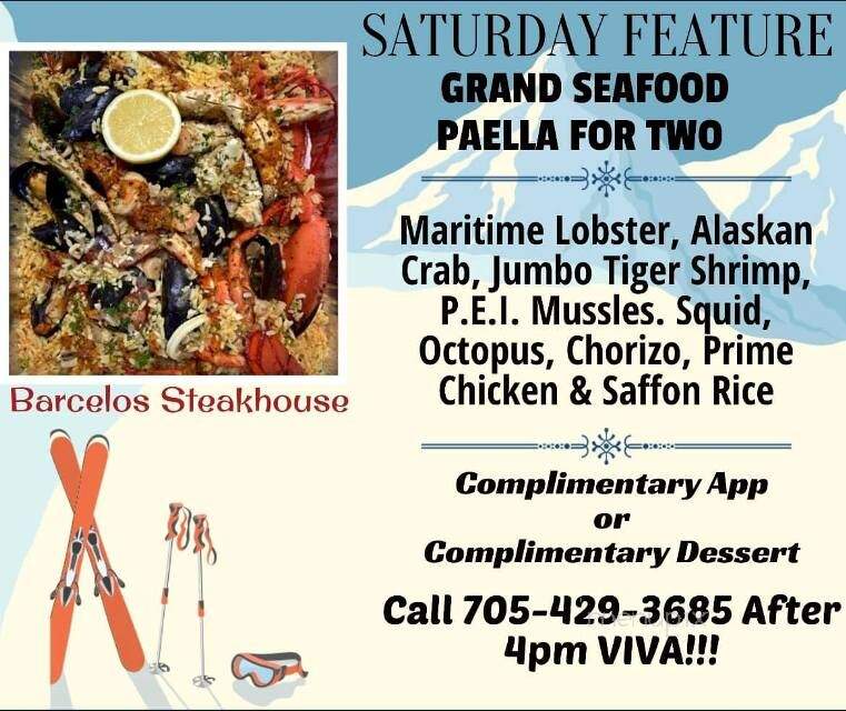 Barcelo's Restaurant & Grill - Wasaga Beach, ON menu_pic