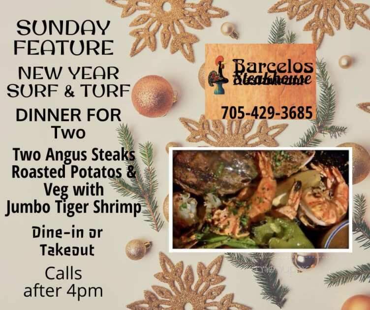Barcelo's Restaurant & Grill - Wasaga Beach, ON menu_pic