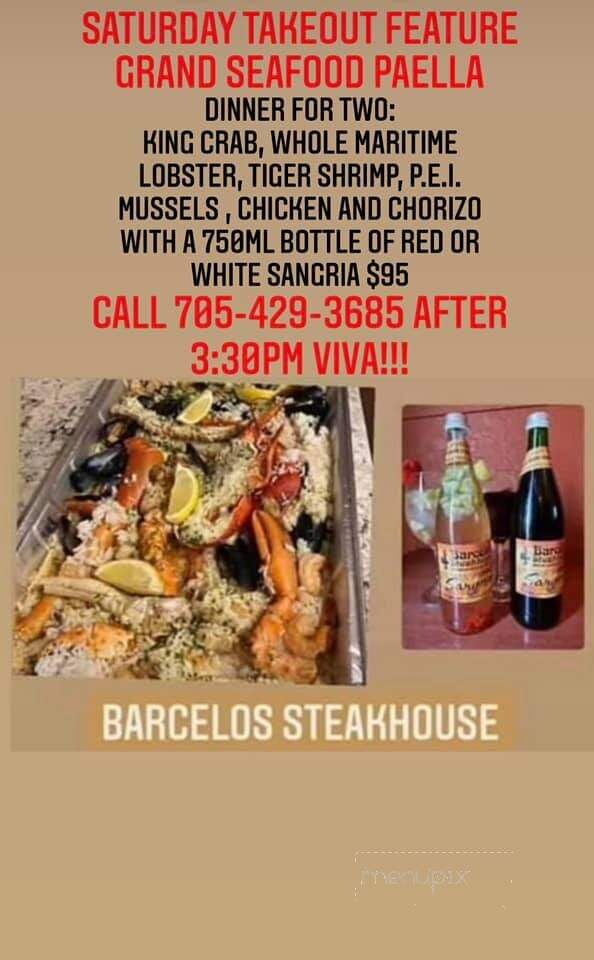 Barcelo's Restaurant & Grill - Wasaga Beach, ON menu_pic