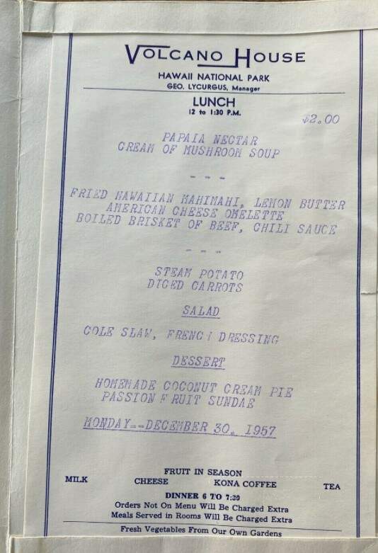 The Rim at the Volcano House - Hawaii Volcanoes National Park, HI menu_pic