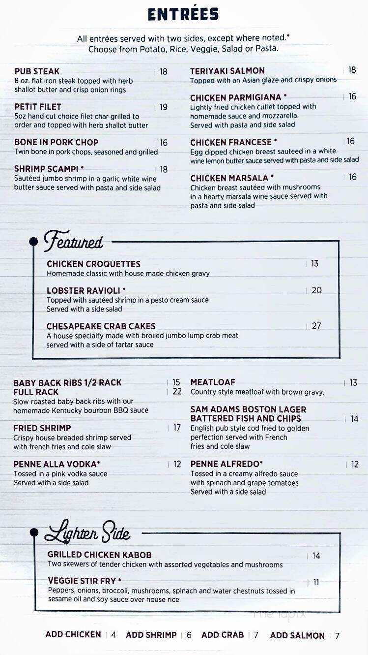 Hawkeye's Country Tavern - Perkasie, PA menu_pic