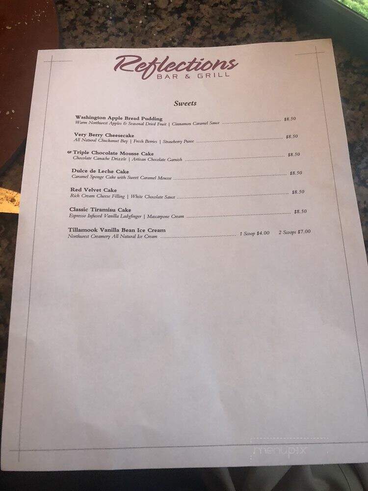Reflections Grille - Seatac, WA menu_pic
