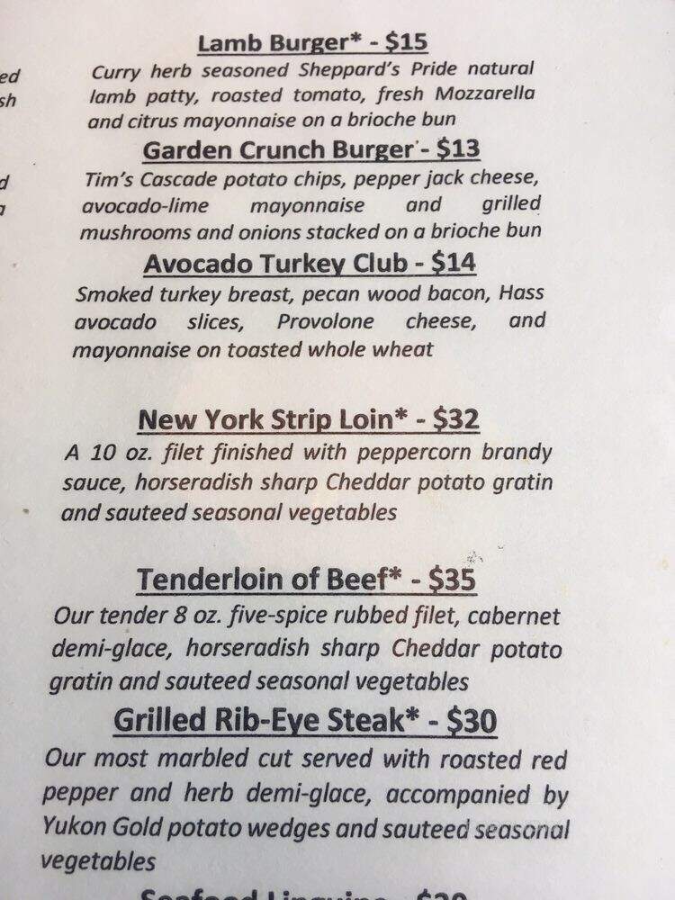 Reflections Grille - Seatac, WA menu_pic
