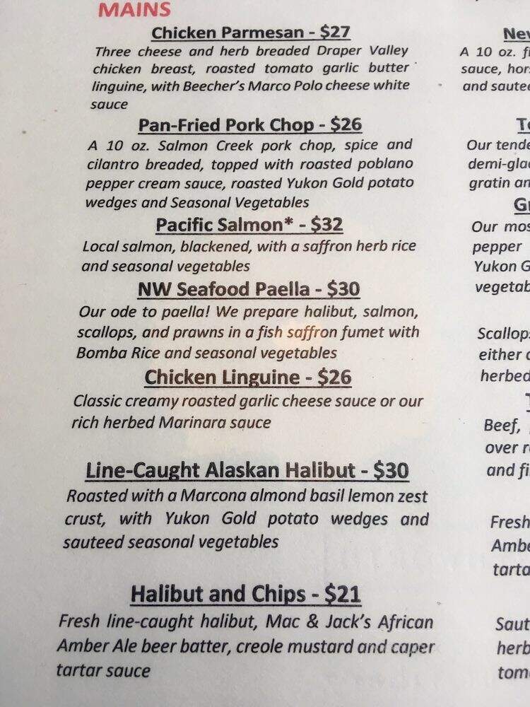 Reflections Grille - Seatac, WA menu_pic