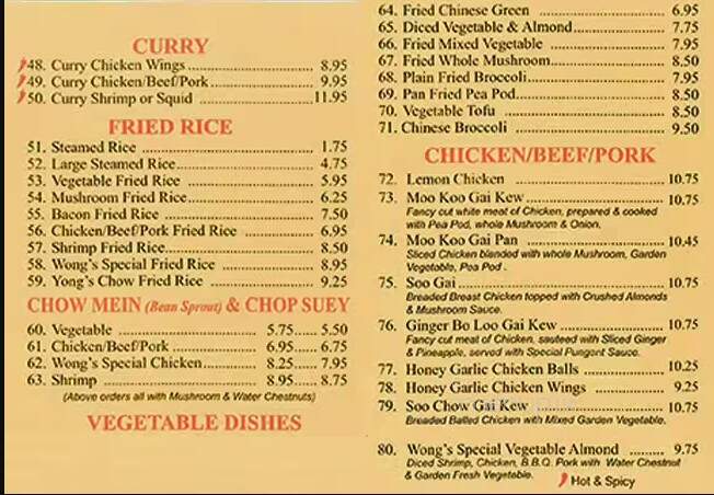 House Of Wong - Ajax, ON menu_pic