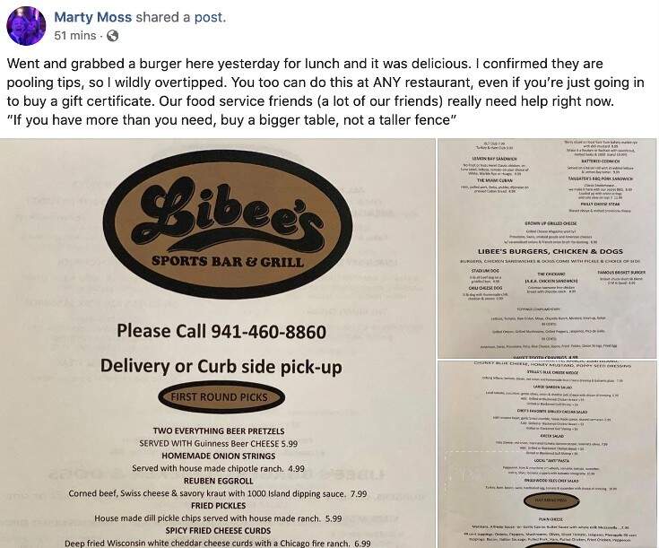 Libee's Sports Bar & Grill - Englewood, FL menu_pic