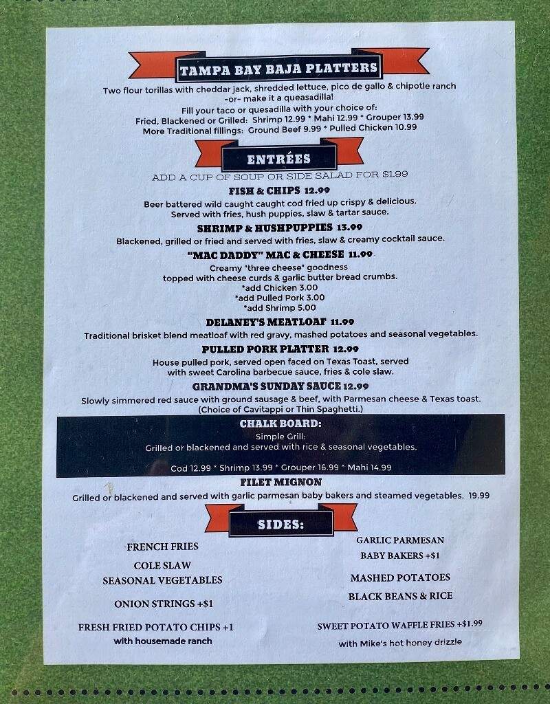 Libee's Sports Bar & Grill - Englewood, FL menu_pic
