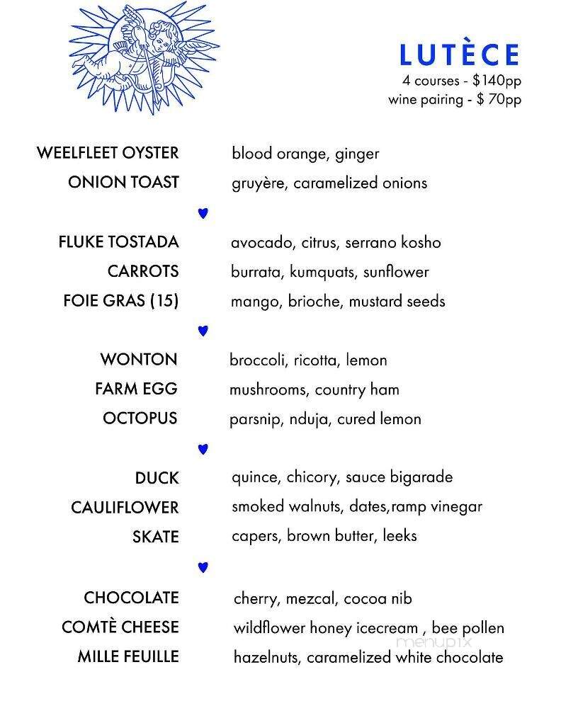 Lutece - Washington, DC menu_pic