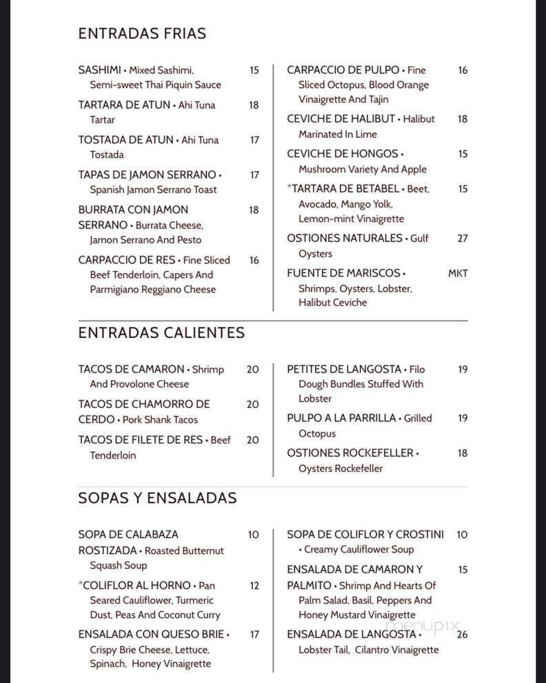 Madeira Restaurant - Brownsville, TX menu_pic