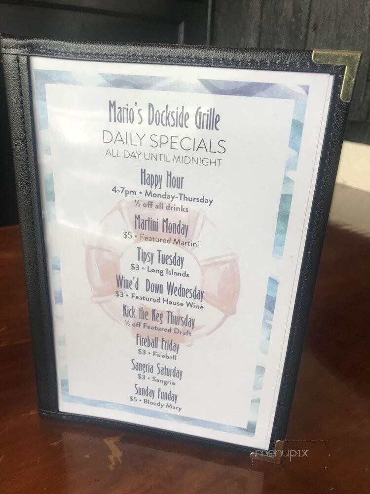 Mario's Dockside Grille - Beaver, PA menu_pic