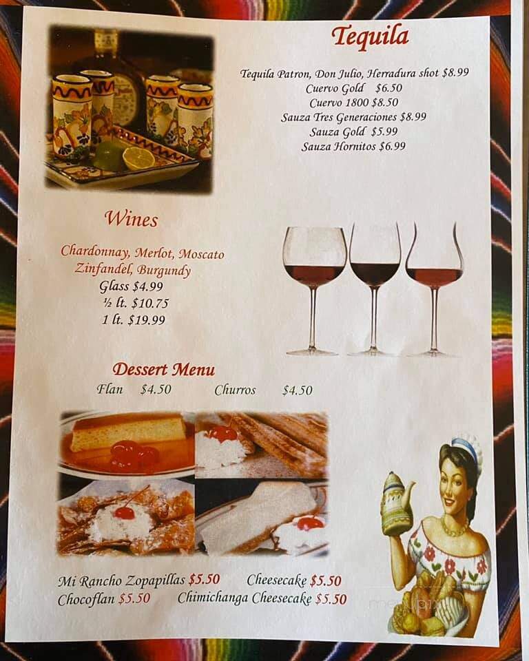 Mi Rancho Restaurant - Yuma, AZ menu_pic