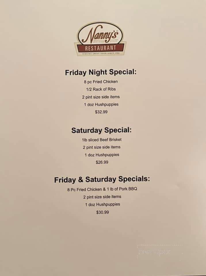 Nanny's Restaurant - Petersburg, VA