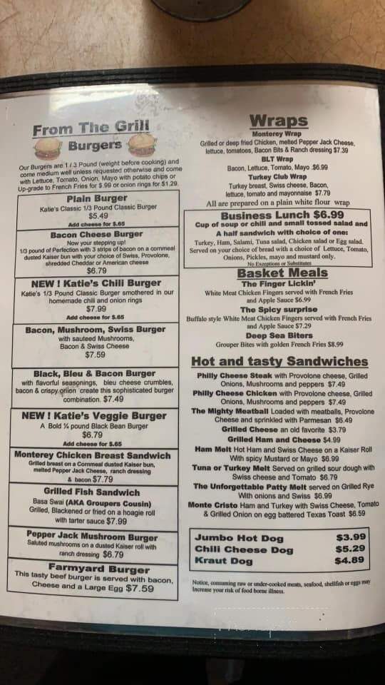 Katie's Cafe - Bradenton, FL menu_pic