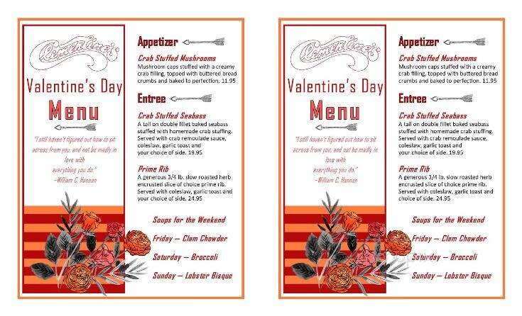 Clementine's Too - St Joseph, MI menu_pic