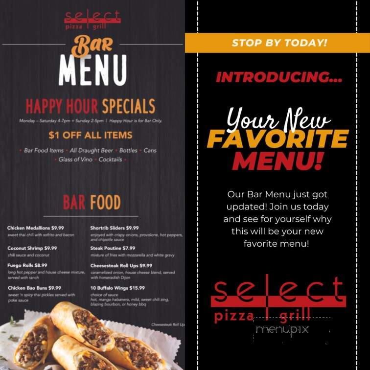 Select Pizza | Grill - Sewell, NJ menu_pic