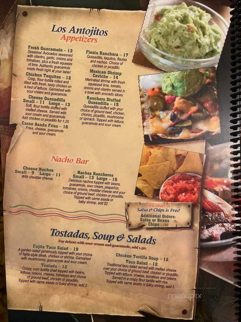Ranchero Mexican Restaurant - Prineville, OR menu_pic