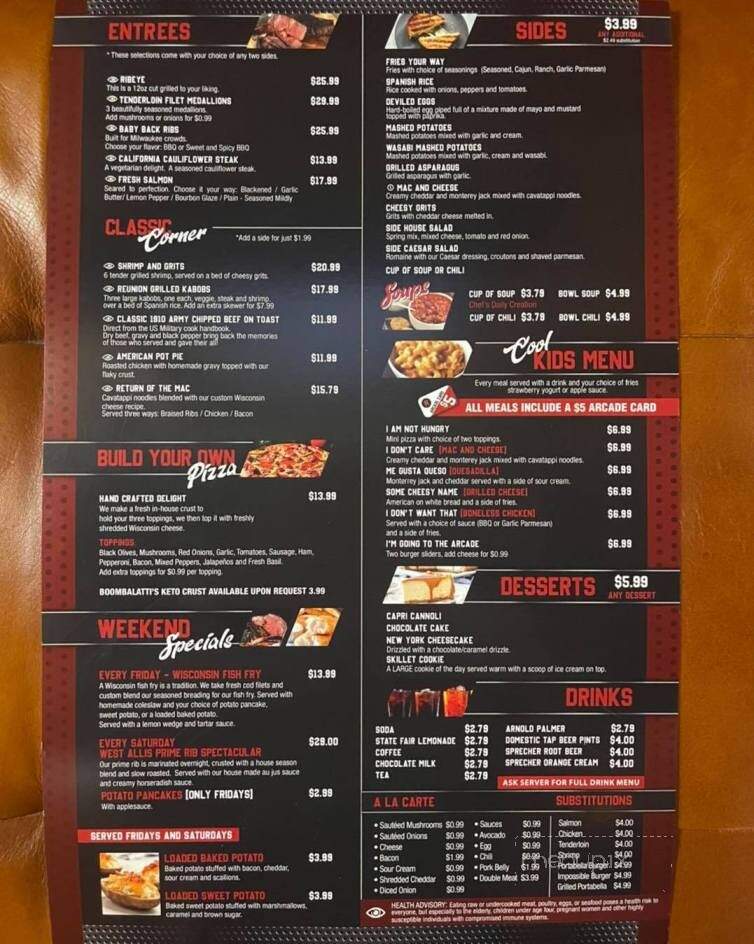 Reunion Restaurant - West Allis, WI menu_pic