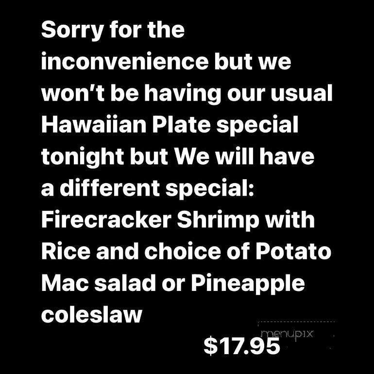 Taste of Hawaii - Aumsville, OR menu_pic