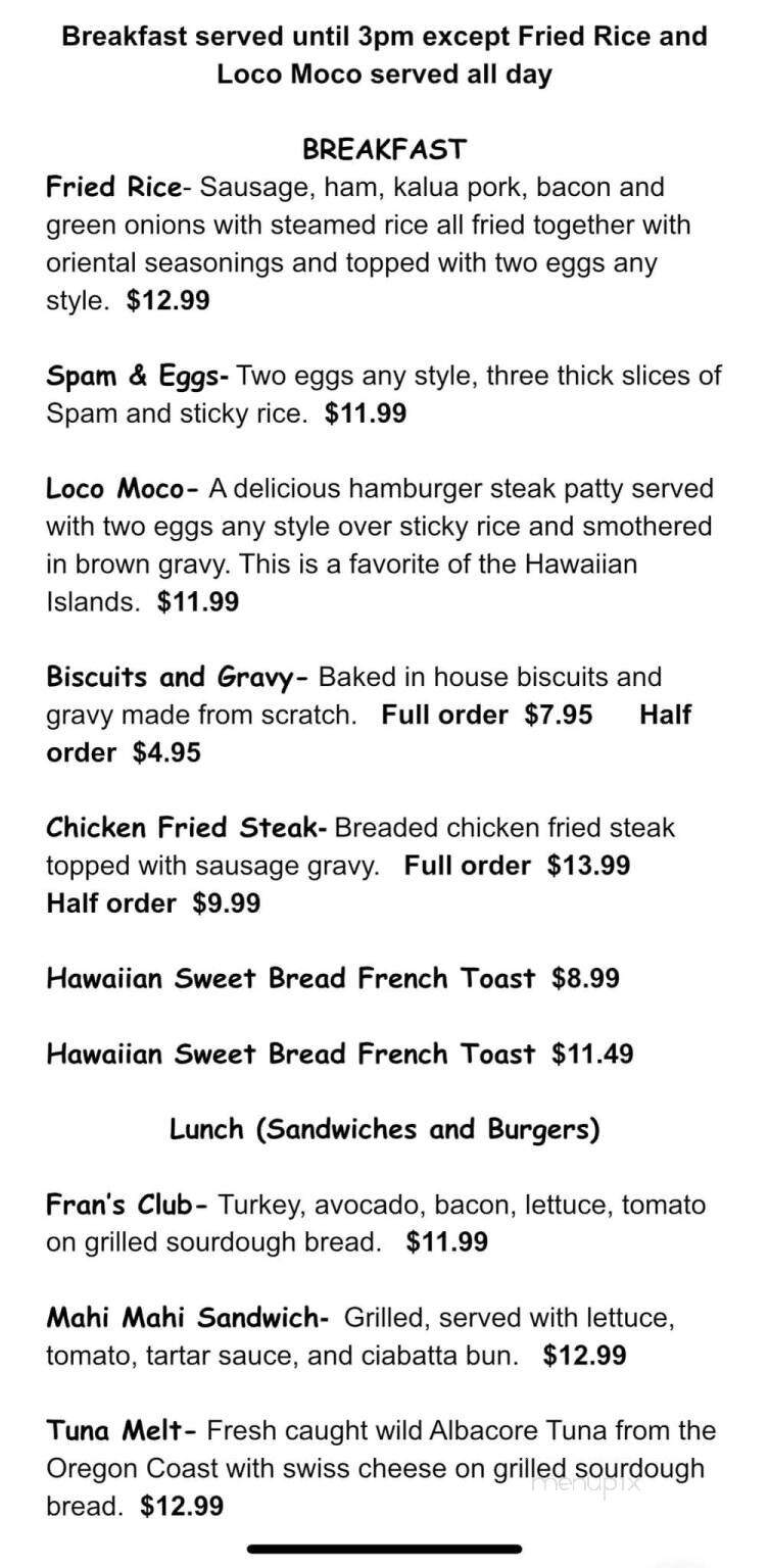 Taste of Hawaii - Aumsville, OR menu_pic