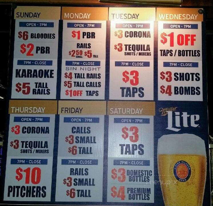 Scaffidi's Hideout - Milwaukee, WI menu_pic