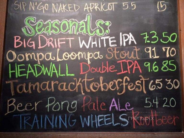 Tamarack Brewing Co. - Lakeside, MT menu_pic