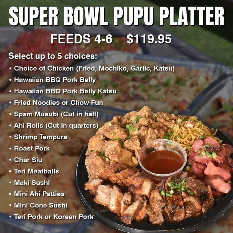 Tanioka's Seafoods & Catering - Waipahu, HI menu_pic