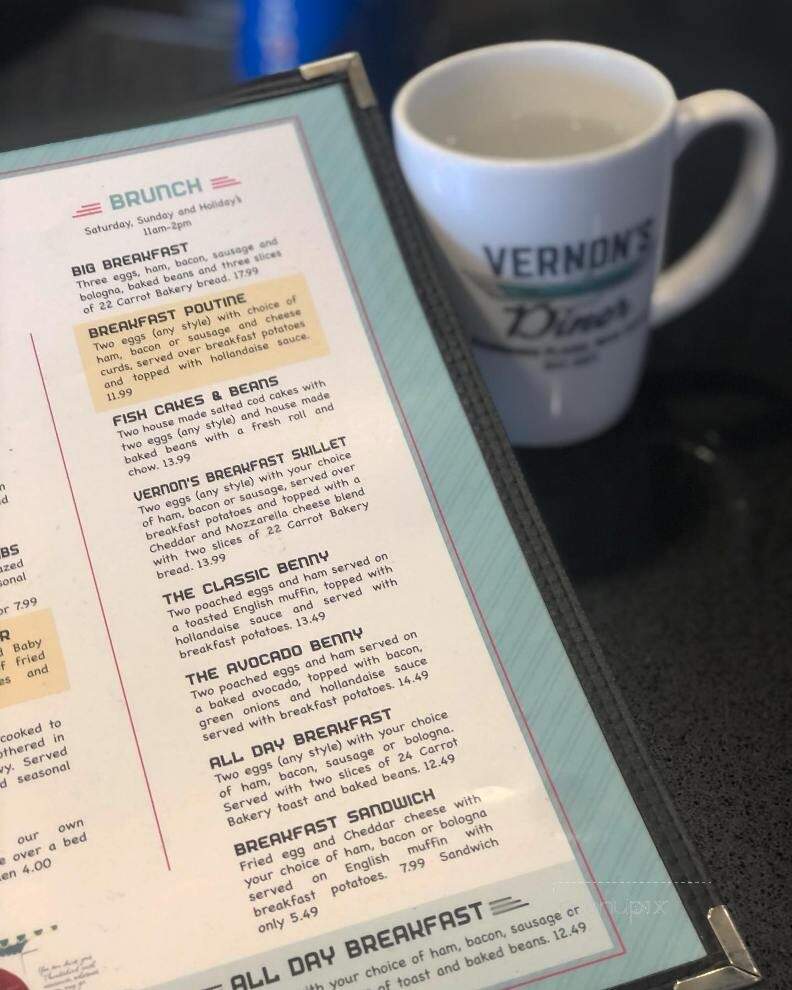 Vernon's Thunderbird Diner - Hammonds Plains, NS menu_pic