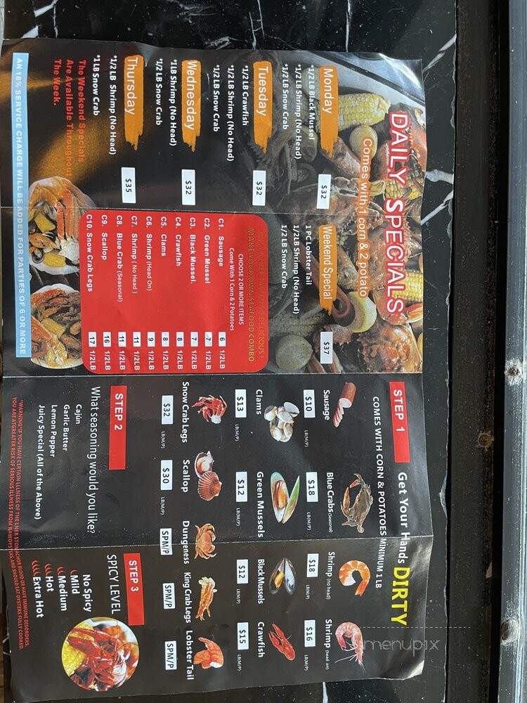The Crab General - Carteret, NJ menu_pic