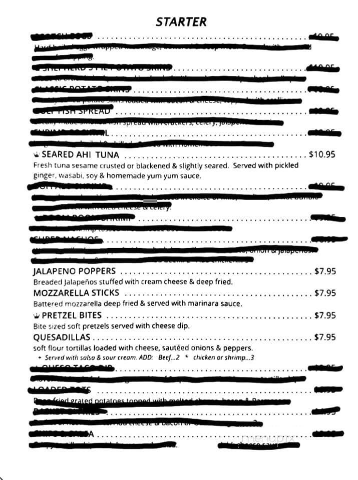 The Dog & Parrot Pub - Indian Shores, FL menu_pic