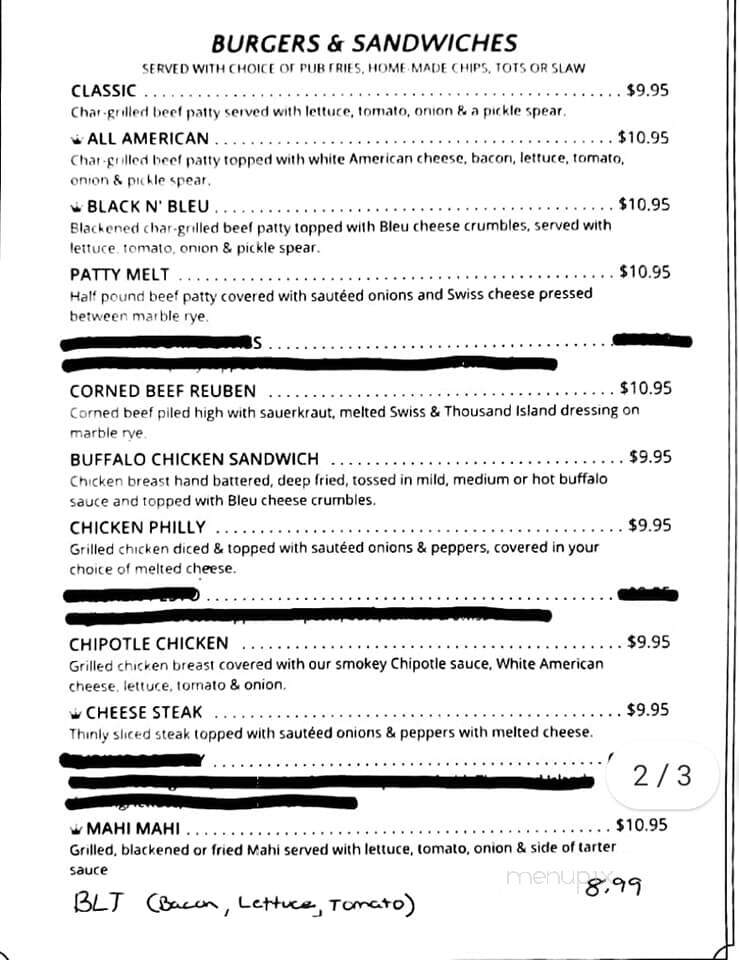 The Dog & Parrot Pub - Indian Shores, FL menu_pic