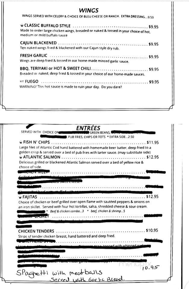 The Dog & Parrot Pub - Indian Shores, FL menu_pic