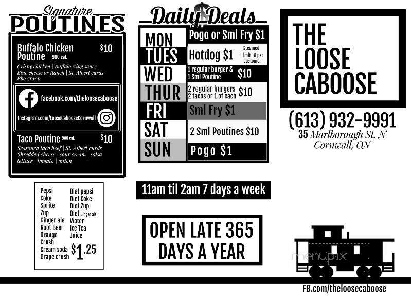 Loose Caboose - Cornwall, ON menu_pic