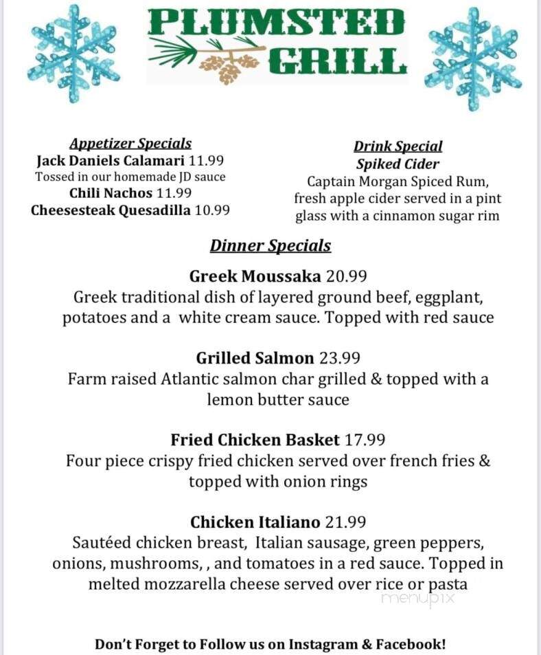 Plumsted Grill - Cream Ridge, NJ menu_pic