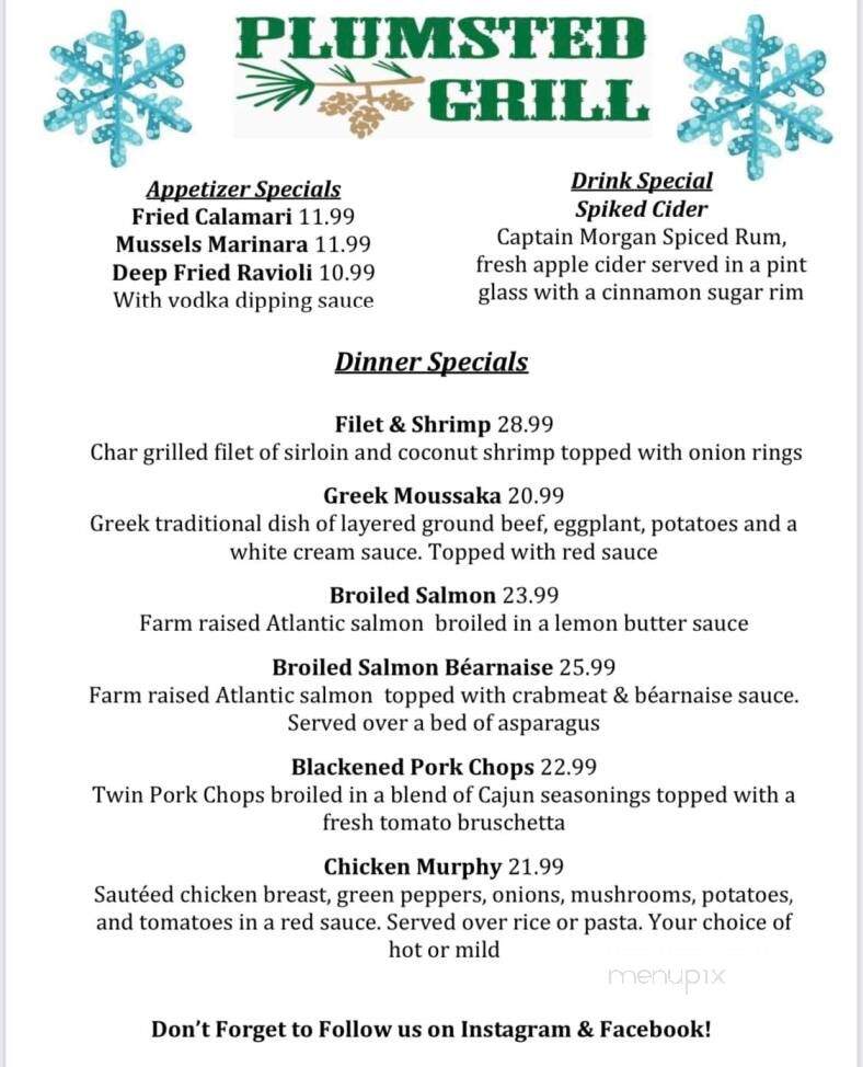 Plumsted Grill - Cream Ridge, NJ menu_pic