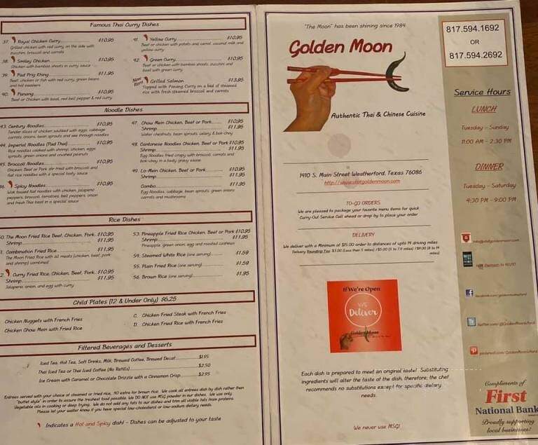 Golden Moon Restaurant - Weatherford, TX