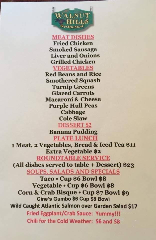 Walnut Hills - Vicksburg, MS menu_pic