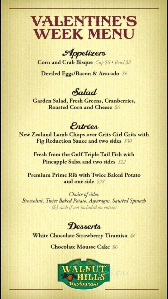 Walnut Hills - Vicksburg, MS menu_pic