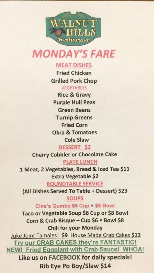 Walnut Hills - Vicksburg, MS menu_pic