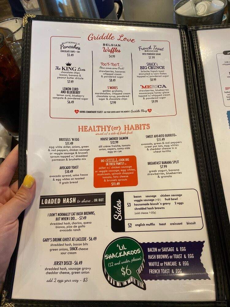 Shack Breakfast & Lunch - Lee's Summit, MO menu_pic
