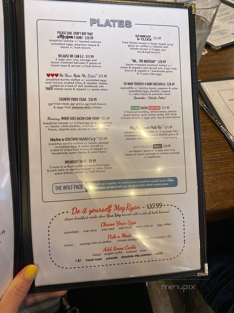 Shack Breakfast & Lunch - Lee's Summit, MO menu_pic