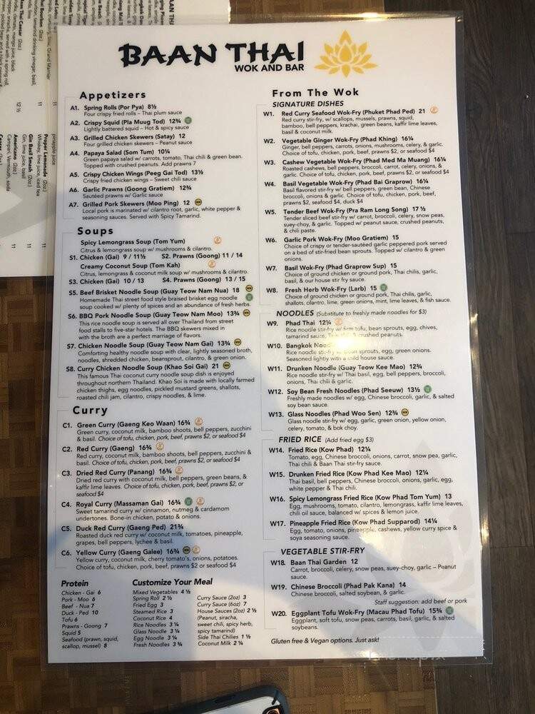 Baan Thai Langford - Langford, BC menu_pic