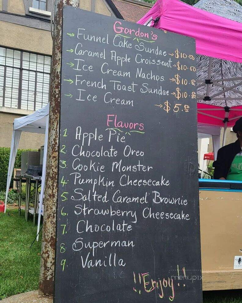 Gordon's Milkshake Bar - Indianapolis, IN menu_pic