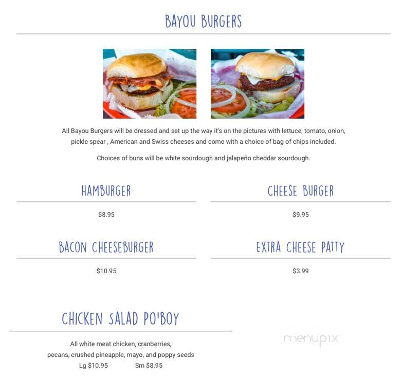 High Tides - Bridge City, TX menu_pic