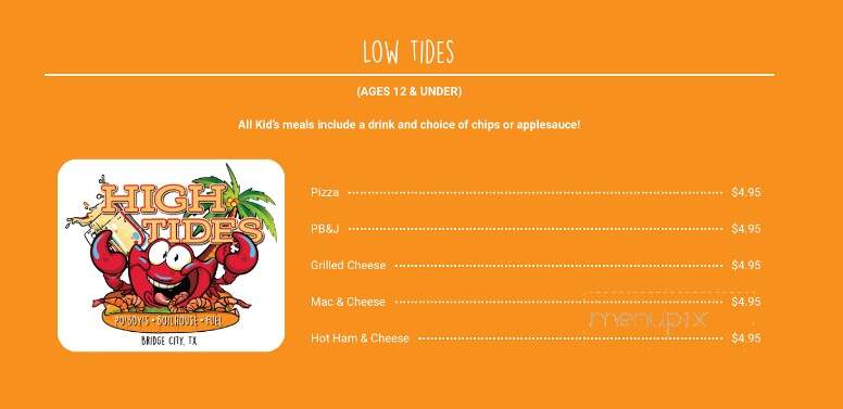 High Tides - Bridge City, TX menu_pic
