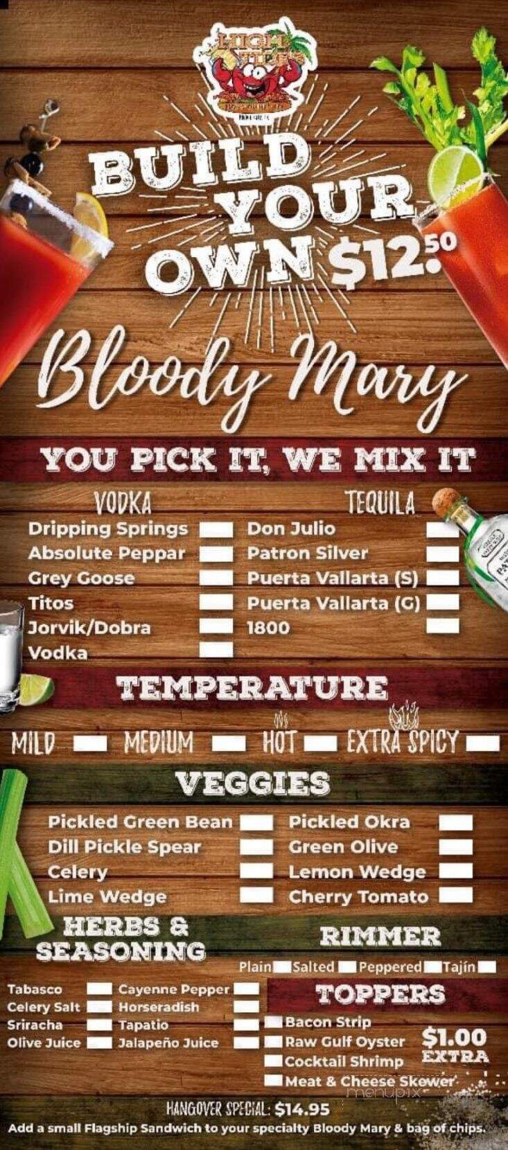 High Tides - Bridge City, TX menu_pic