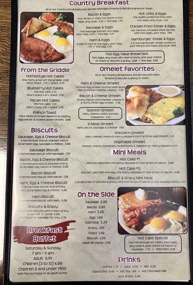 Big Red Drive In Restaurant - Park Hill, OK menu_pic