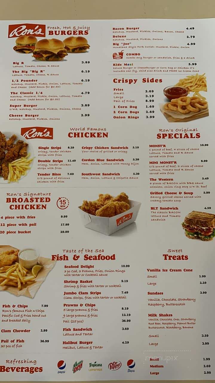Ron's Drive-In - Spokane Valley, WA menu_pic