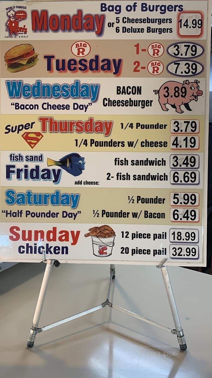 Ron's Drive-In - Spokane Valley, WA menu_pic