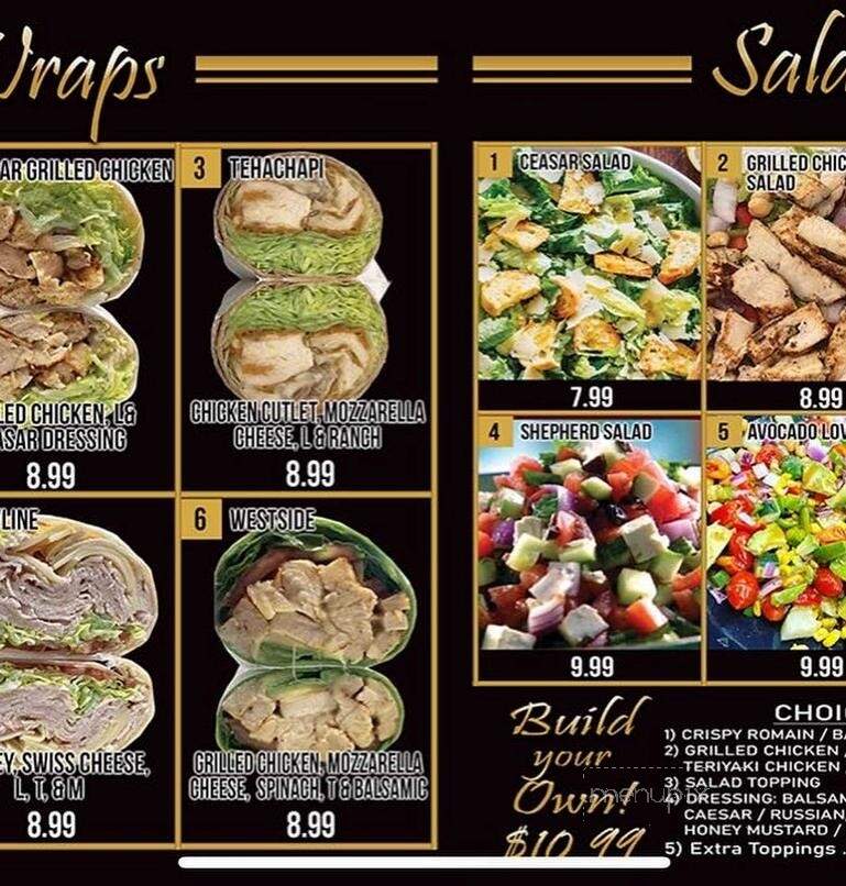 NYC Sub's & Grill - Tehachapi, CA menu_pic