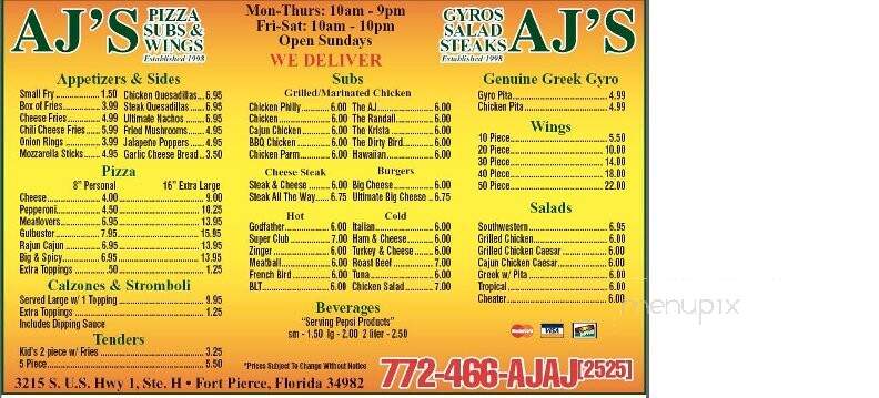AJ's Pizza Subs & Wings - Fort Pierce, FL